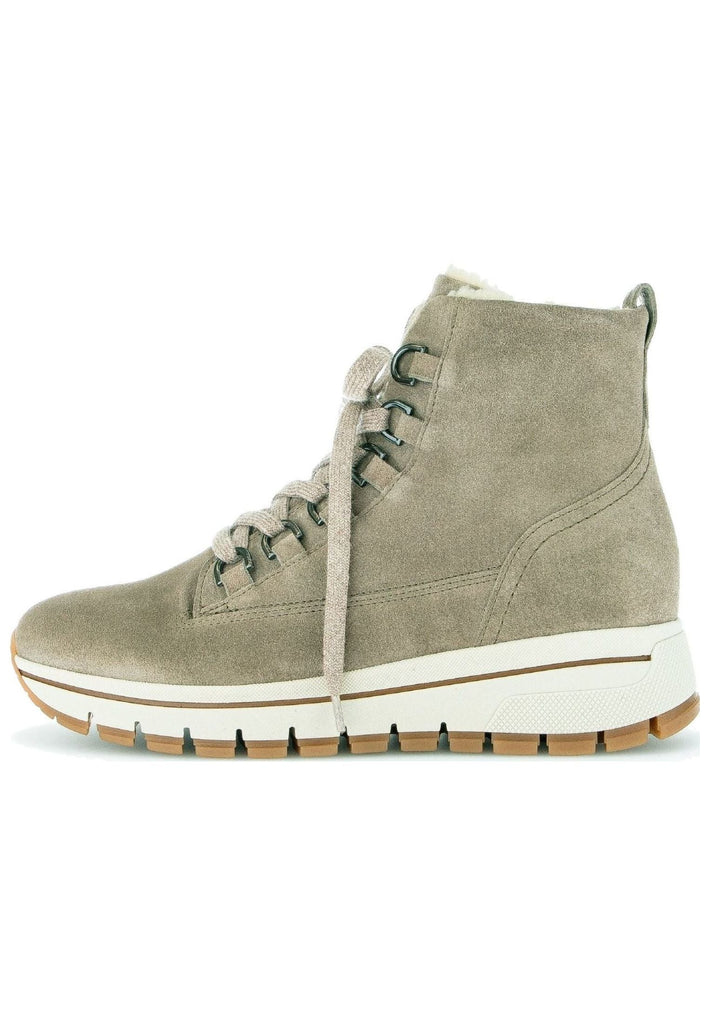 Stiefeletten Gabor Stiefelette Veloursleder Hellgrün Warmfutter
