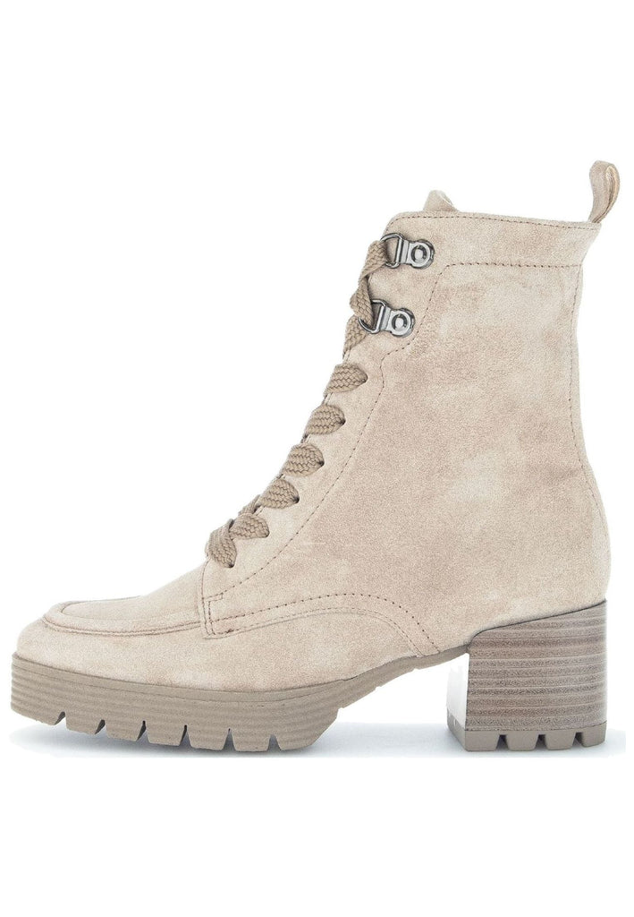 Stiefeletten Gabor Stiefelette Veloursleder Kiesel