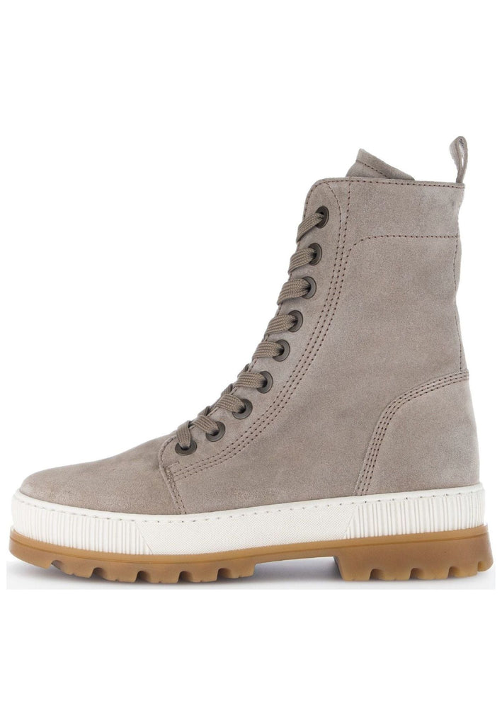 Stiefeletten Gabor Stiefelette Veloursleder Kiesel