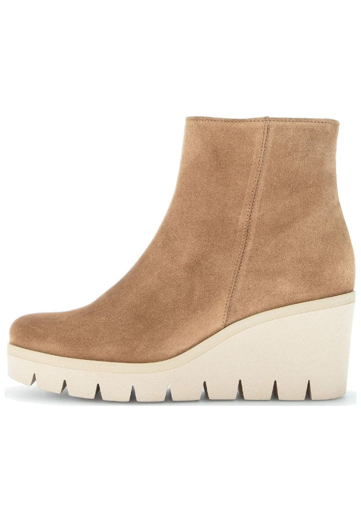 Stiefeletten Gabor Stiefelette Veloursleder Mittelbraun