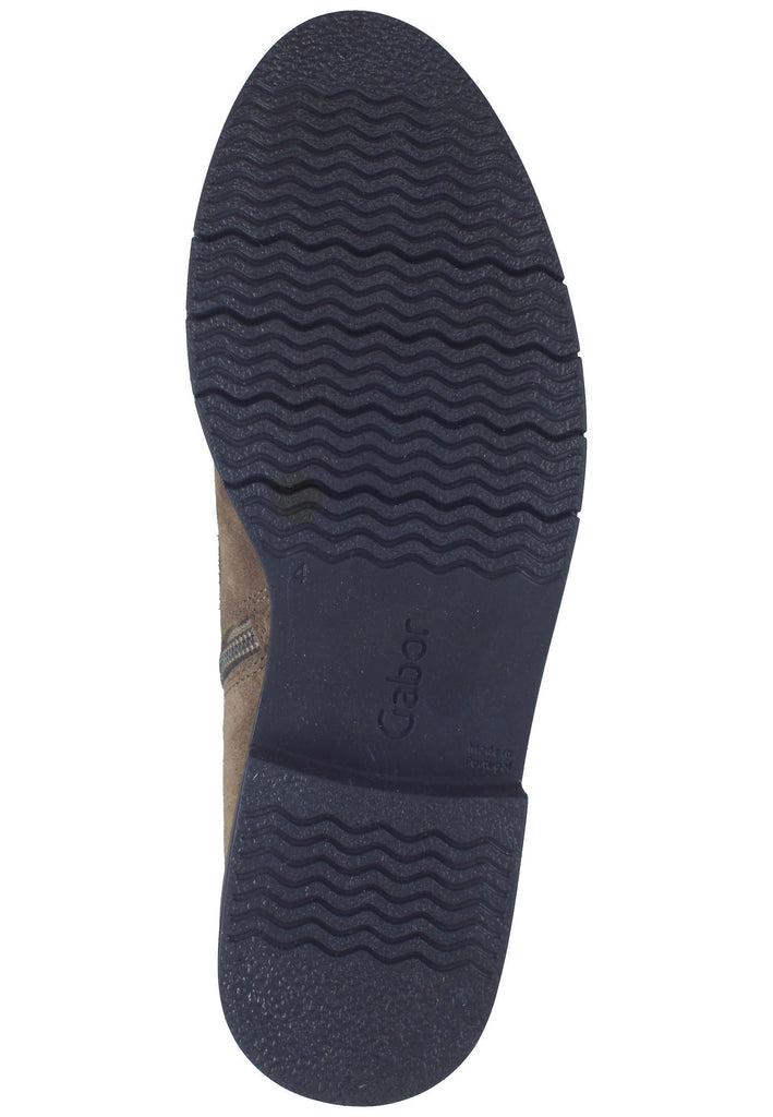 Stiefeletten Gabor Stiefelette Veloursleder Mittelbraun