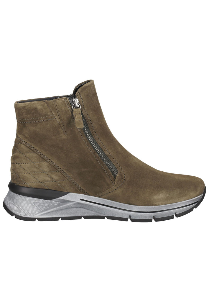 Stiefeletten Gabor Stiefelette Veloursleder Oliv