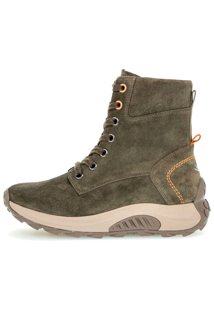 Stiefeletten Gabor Stiefelette Veloursleder Olive