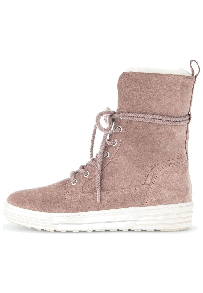 Stiefeletten Gabor Stiefelette Veloursleder Rose Warmfutter