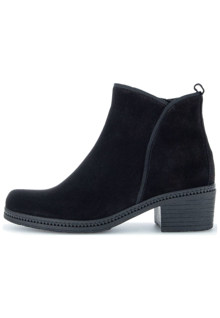Stiefeletten Gabor Stiefelette Veloursleder Schwarz