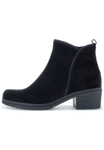 Stiefeletten Gabor Stiefelette Veloursleder Schwarz