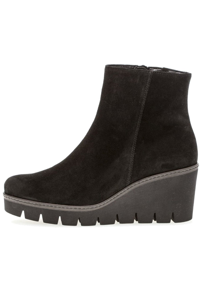 Stiefeletten Gabor Stiefelette Veloursleder Schwarz