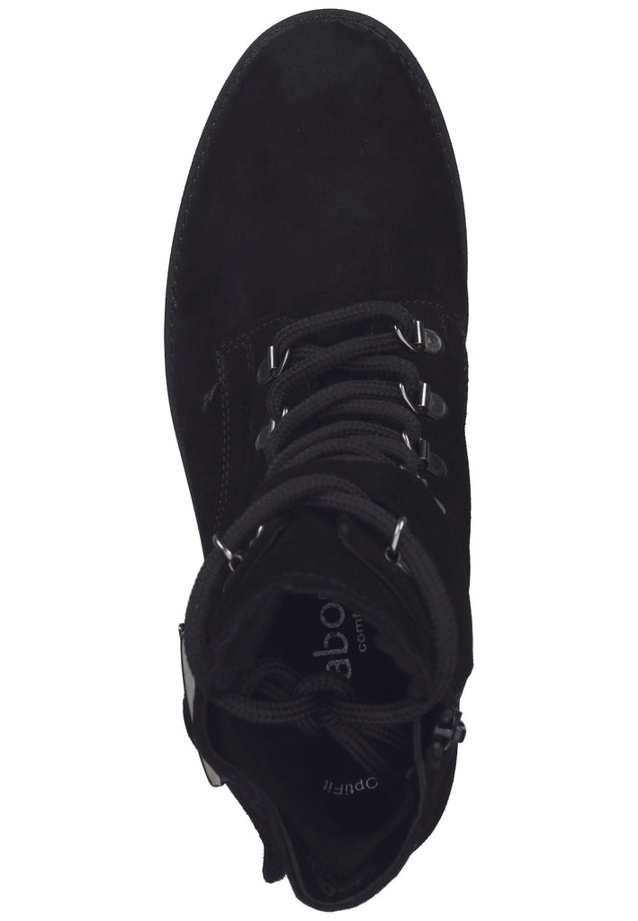 Stiefeletten Gabor Stiefelette Veloursleder Schwarz