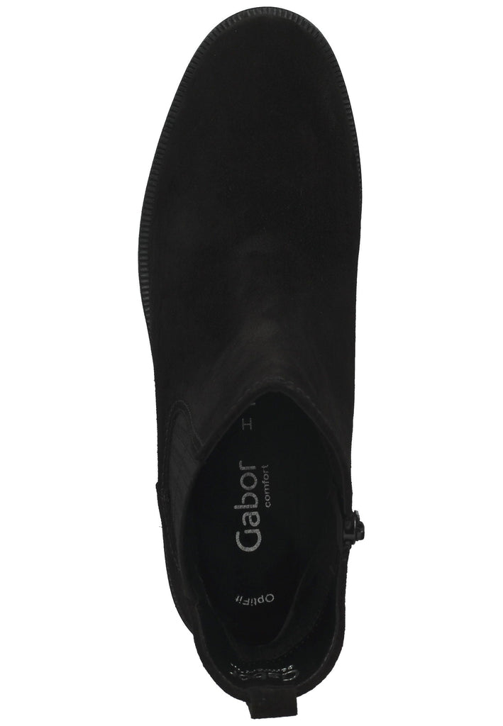 Stiefeletten Gabor Stiefelette Veloursleder Schwarz
