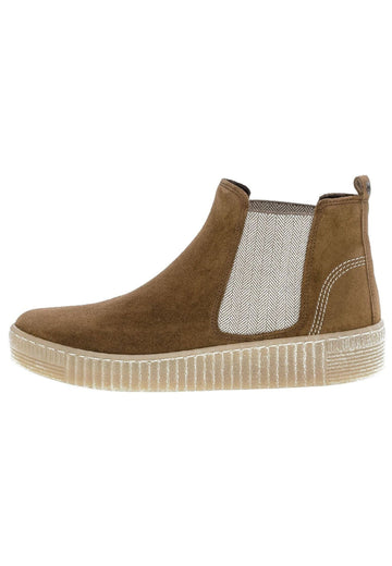 Stiefeletten Gabor Stiefelette Veloursleder/Textil Cognac