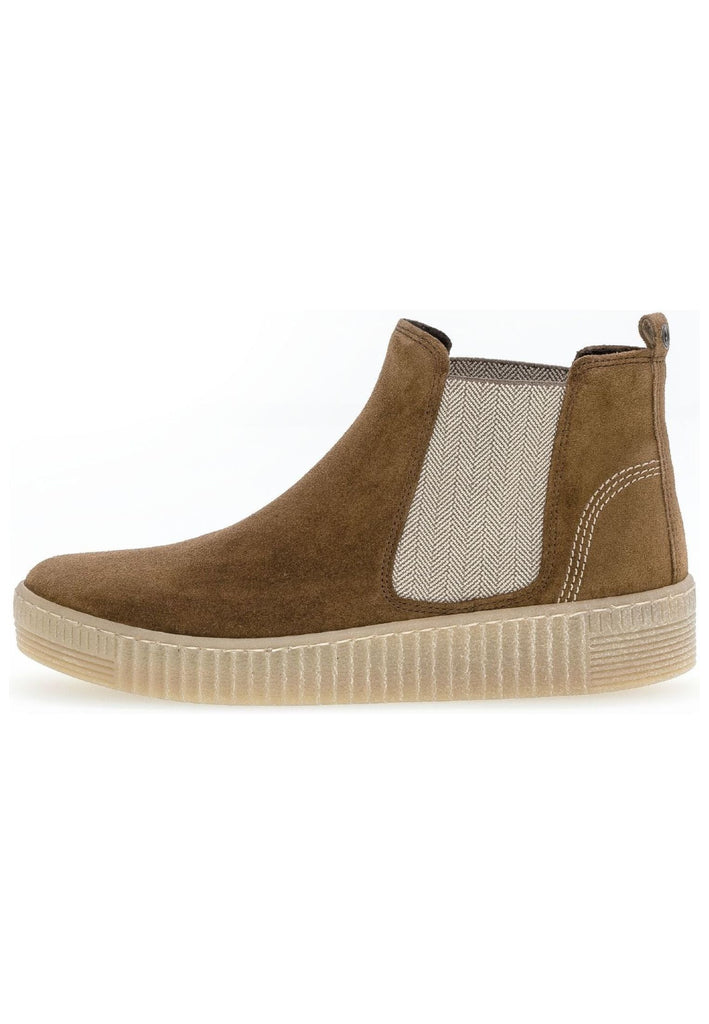 Stiefeletten Gabor Stiefelette Veloursleder/Textil Cognac
