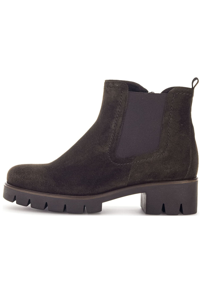 Stiefeletten Gabor Stiefelette Veloursleder/Textil Dunkelbraun