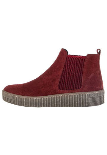 Stiefeletten Gabor Stiefelette Veloursleder/Textil Dunkelrot