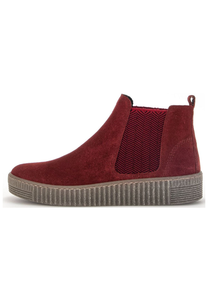 Stiefeletten Gabor Stiefelette Veloursleder/Textil Dunkelrot