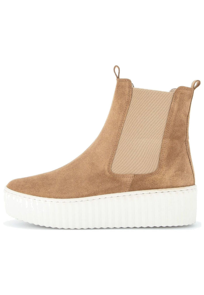 Stiefeletten Gabor Stiefelette Veloursleder/Textil Mittelbraun
