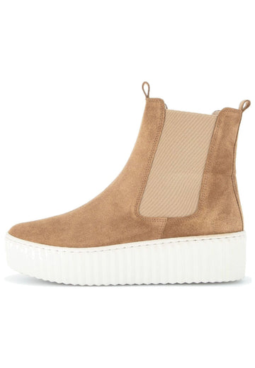 Stiefeletten Gabor Stiefelette Veloursleder/Textil Mittelbraun
