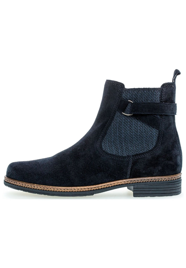 Stiefeletten Gabor Stiefelette Veloursleder/Textil Pazifik Warmfutter