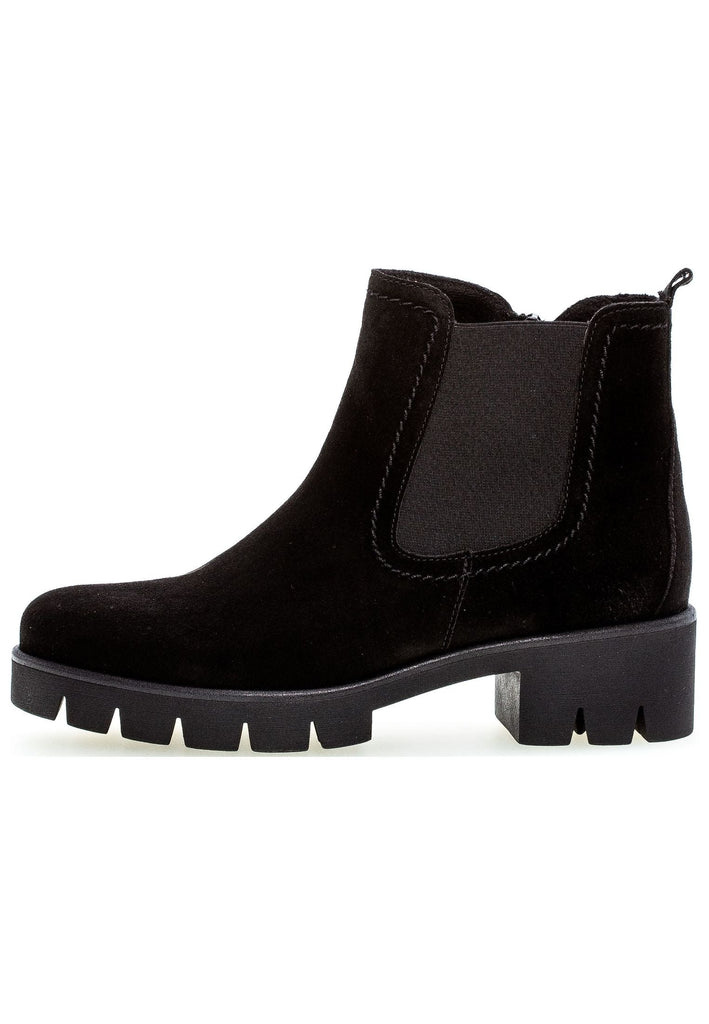 Stiefeletten Gabor Stiefelette Veloursleder/Textil Schwarz