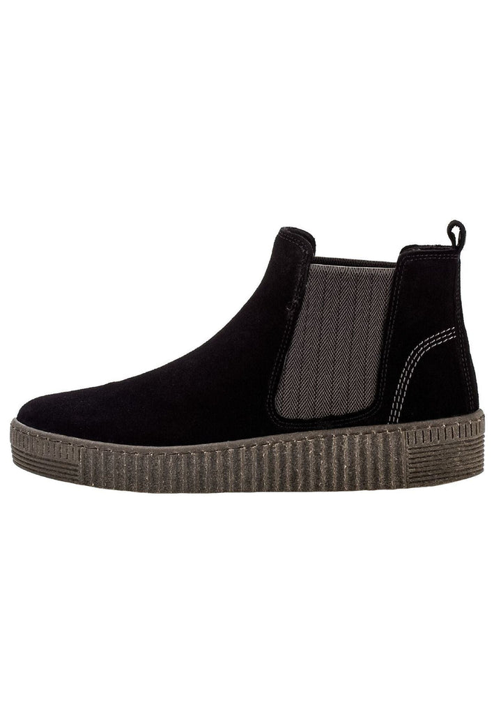 Stiefeletten Gabor Stiefelette Veloursleder/Textil Schwarz/Grau