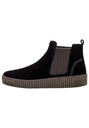 Stiefeletten Gabor Stiefelette Veloursleder/Textil Schwarz/Grau