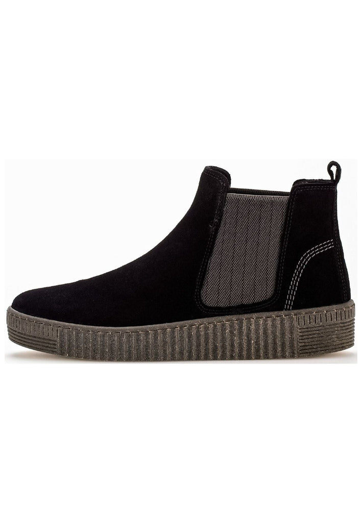 Stiefeletten Gabor Stiefelette Veloursleder/Textil Schwarz/Grau