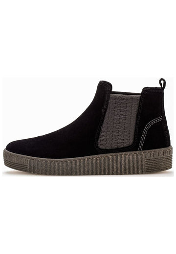 Stiefeletten Gabor Stiefelette Veloursleder/Textil Schwarz/Grau