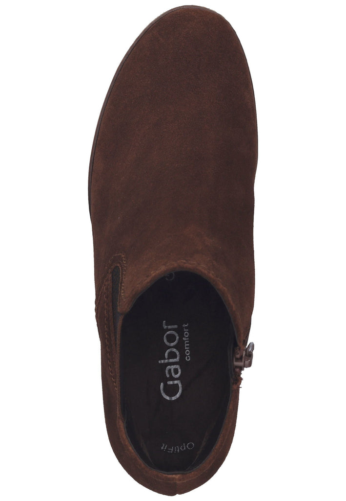 Stiefeletten Gabor Stiefelette Veloursleder Whisky