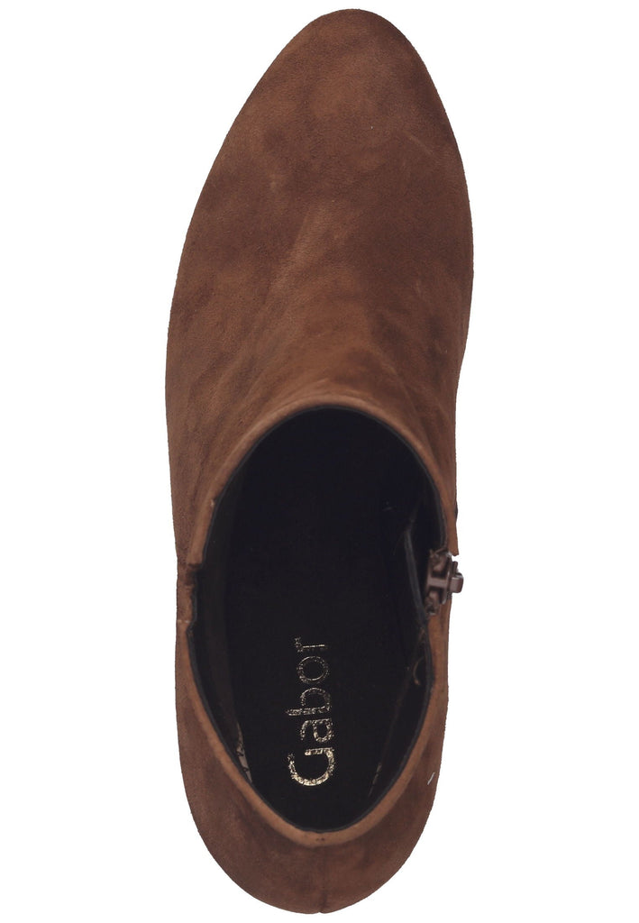 Stiefeletten Gabor Stiefelette Veloursleder Whisky