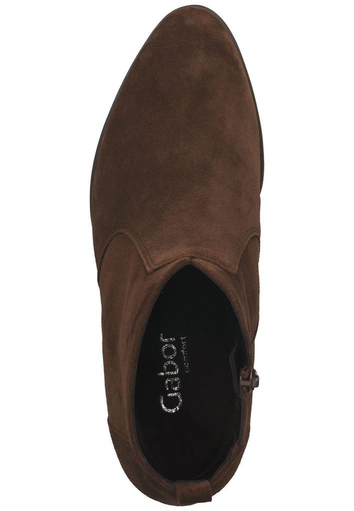 Stiefeletten Gabor Stiefelette Veloursleder Whisky