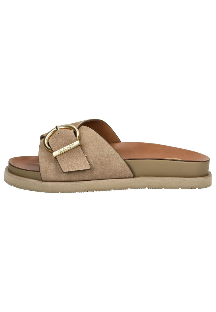 Pantoletten GANT Pantoletten Veloursleder Sand