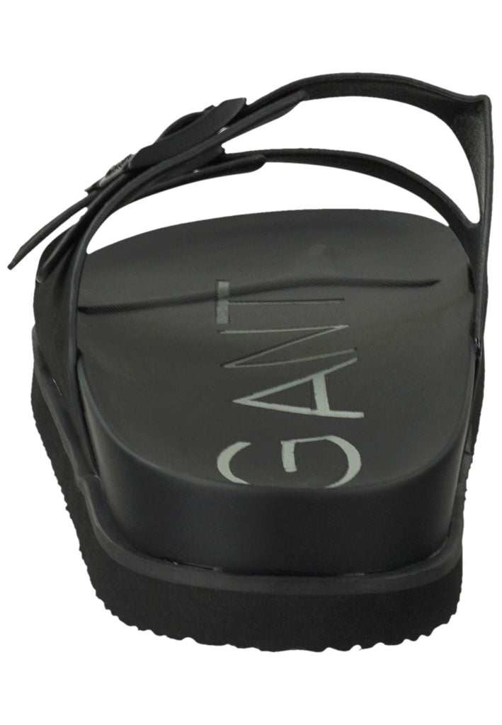 GANT Pantoletten Lederimitat Schwarz