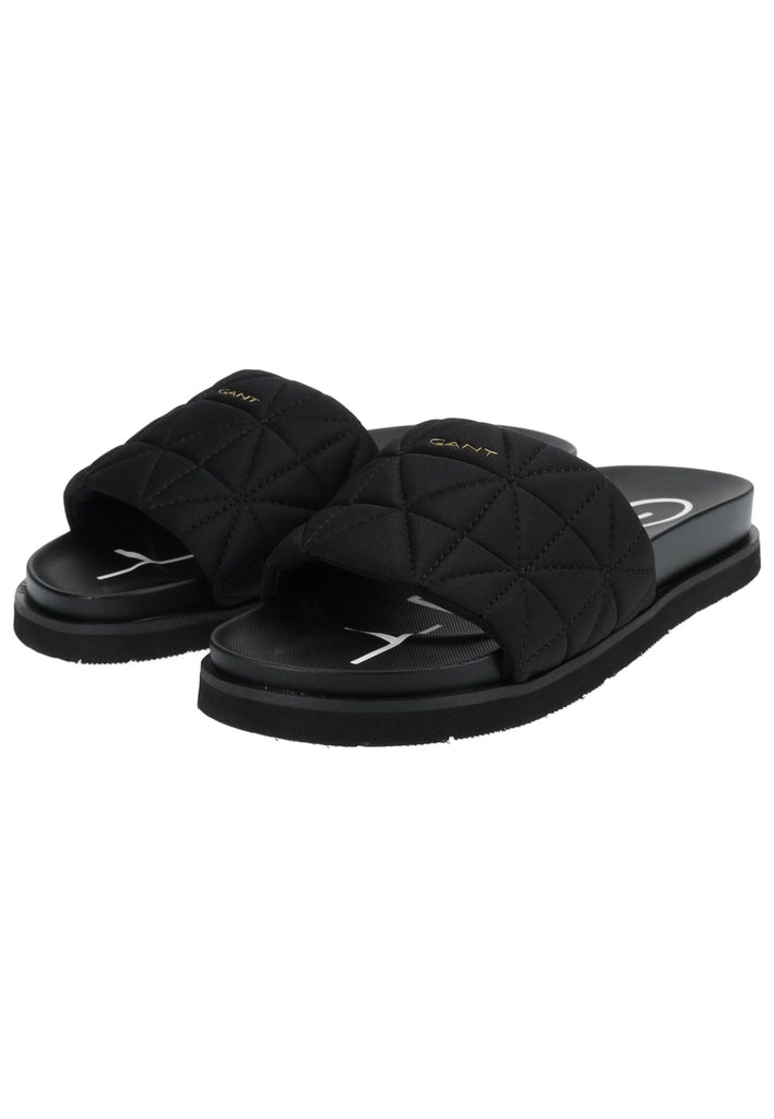 GANT Pantoletten Lederimitat/Textil Schwarz