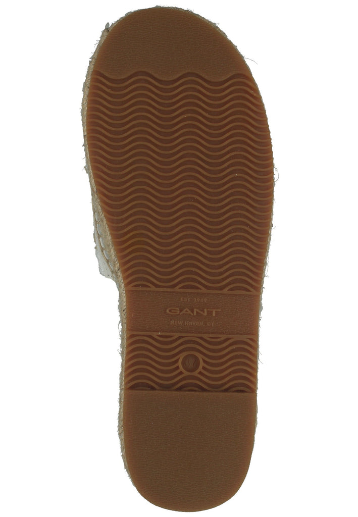 GANT Pantoletten Textil Weiß/Beige