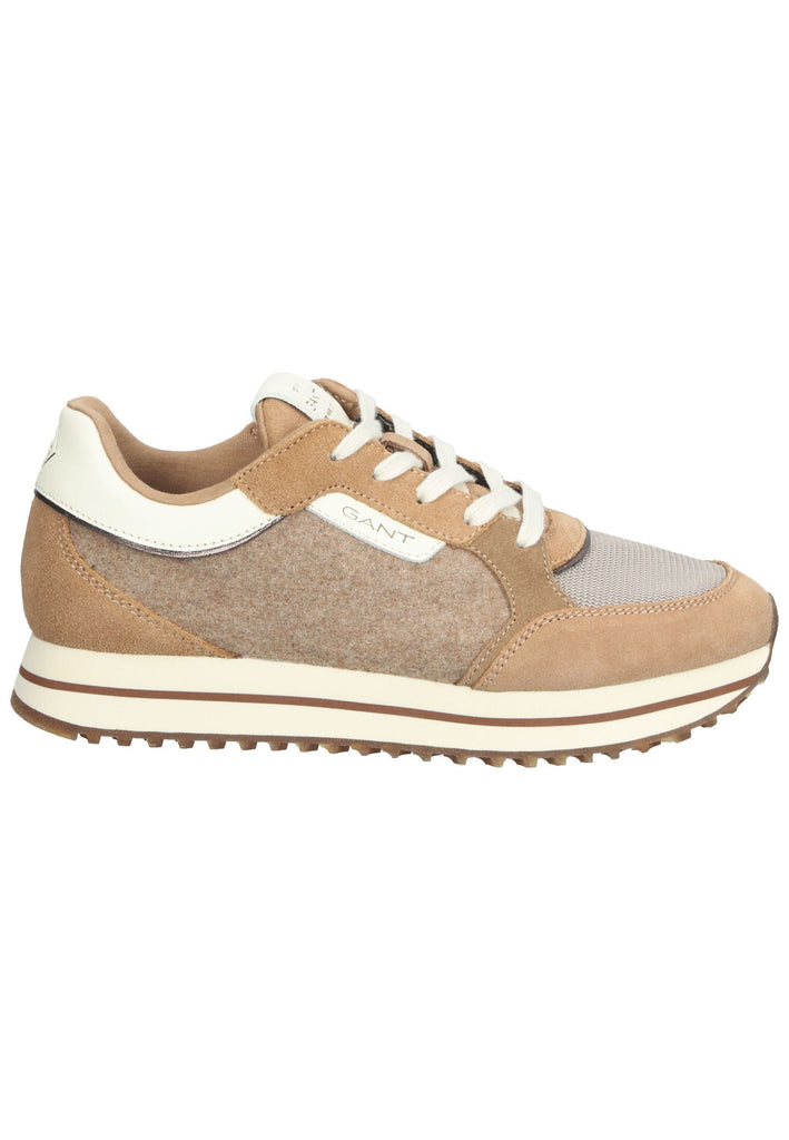 GANT Sneaker Veloursleder/Mesh Dunkelbraun/Beige