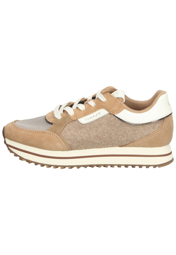 GANT Sneaker Veloursleder/Mesh Dunkelbraun/Beige