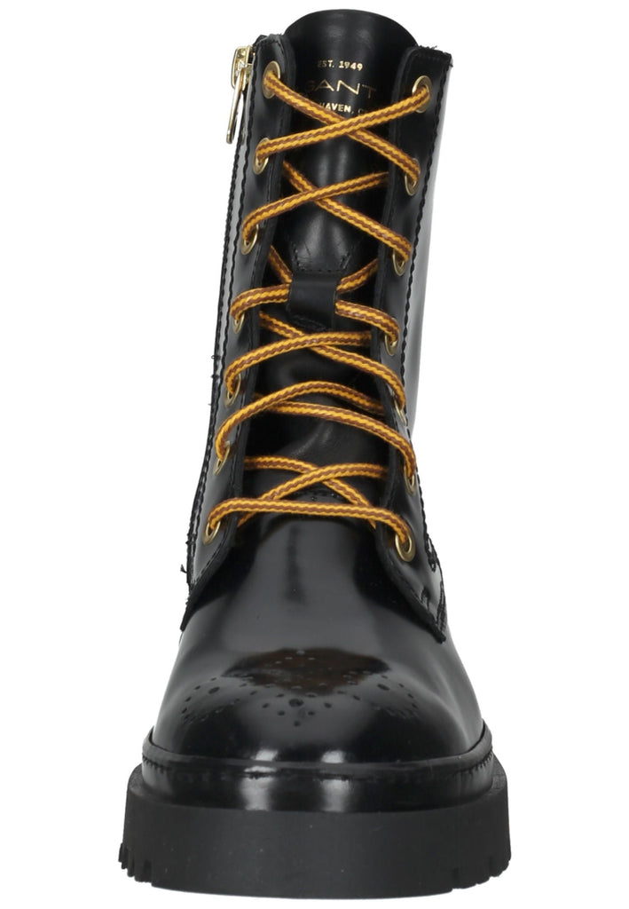GANT Stiefelette Leder Schwarz Lack