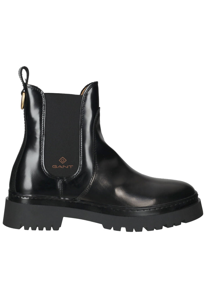 GANT Stiefelette Leder Schwarz Lack