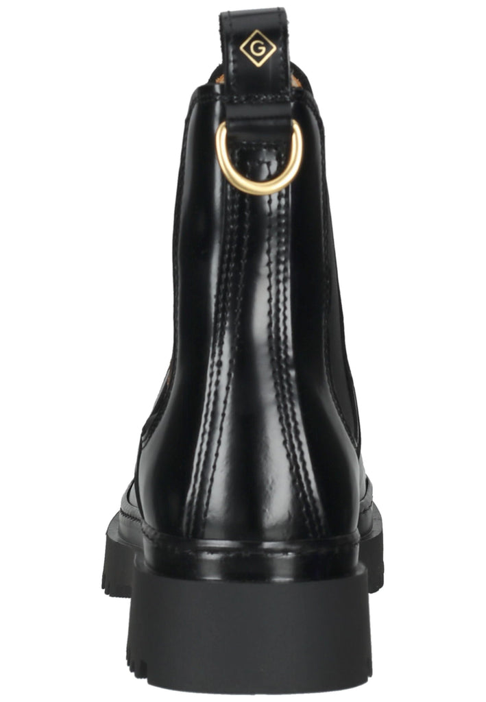 GANT Stiefelette Leder Schwarz Lack