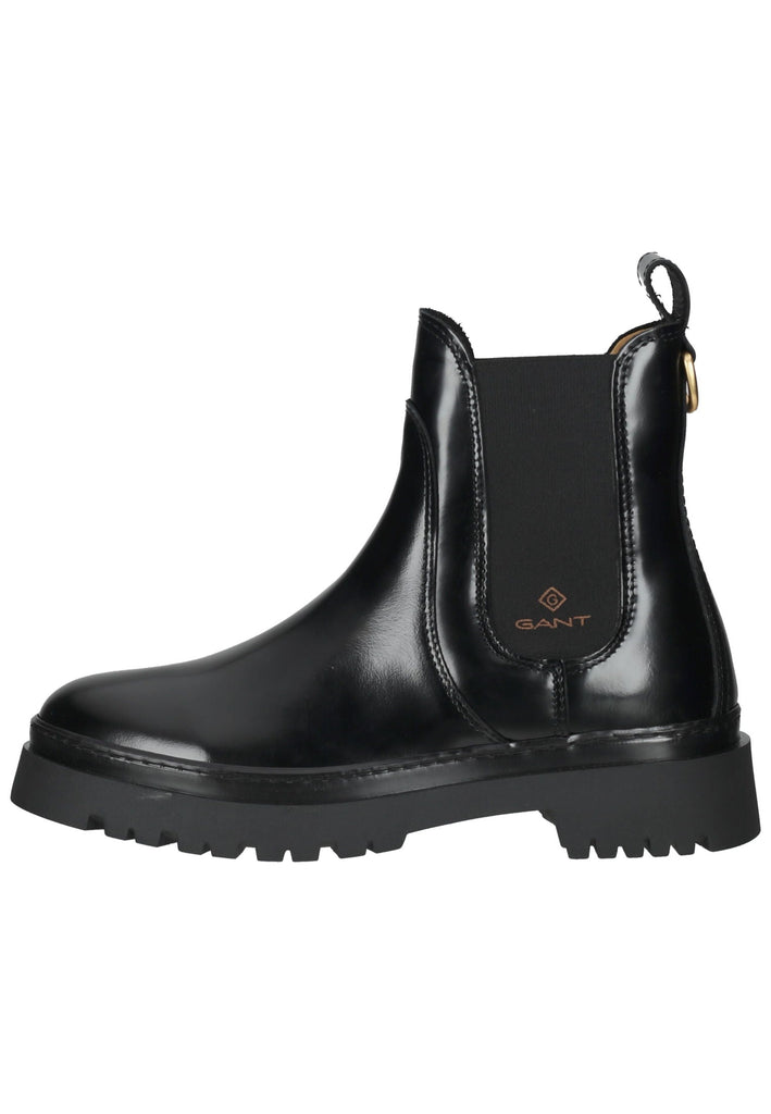 GANT Stiefelette Leder Schwarz Lack