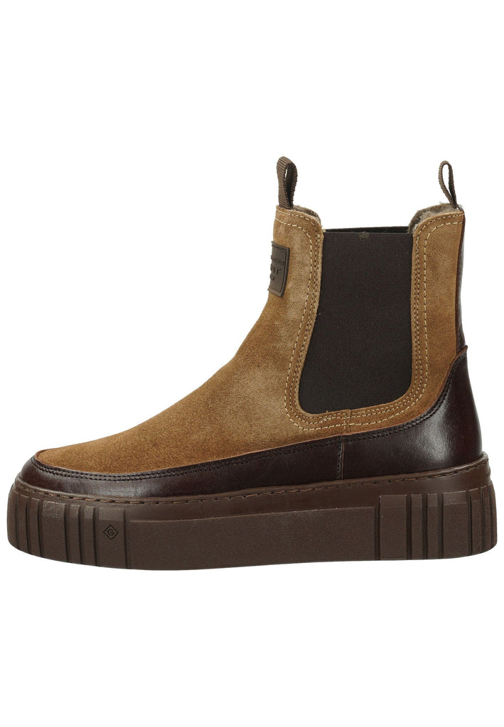 GANT Stiefelette Leder/Textil Taupe/Braun Warmfutter