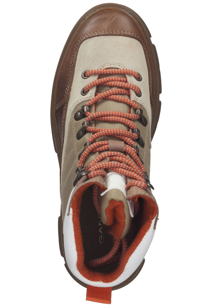 GANT Stiefelette Lederimitat/Nylon Dunkelbraun/Beige