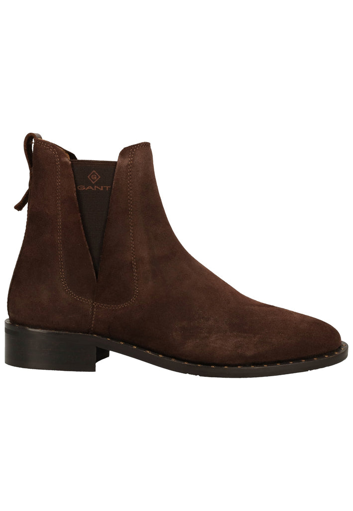 GANT Stiefelette Nubukleder/Textil Dunkelbraun