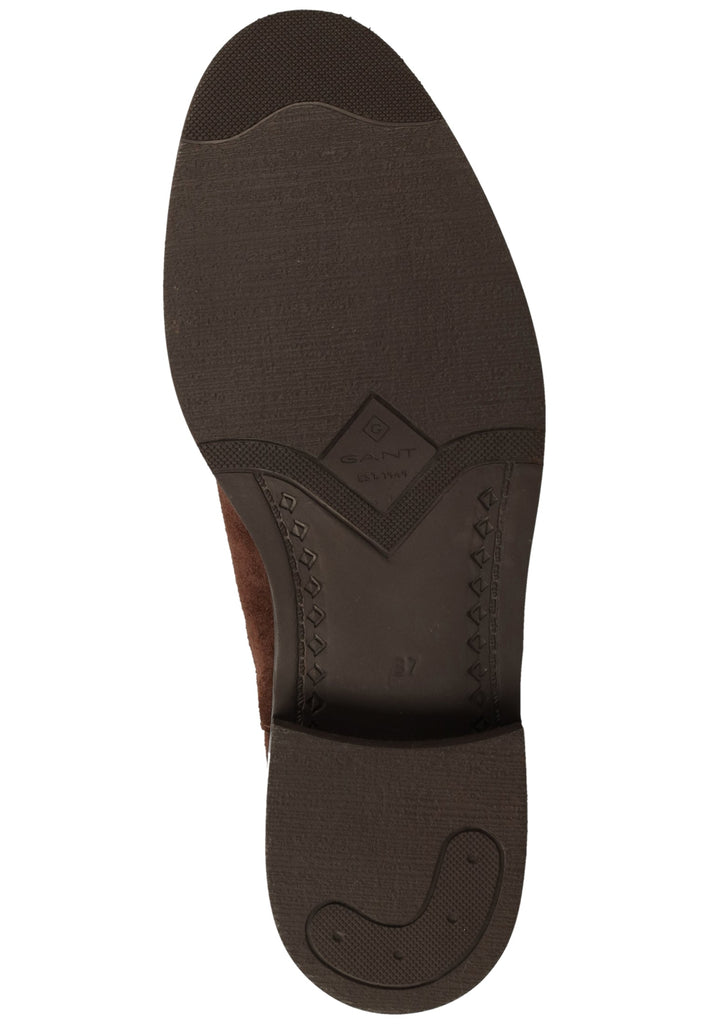GANT Stiefelette Nubukleder/Textil Dunkelbraun
