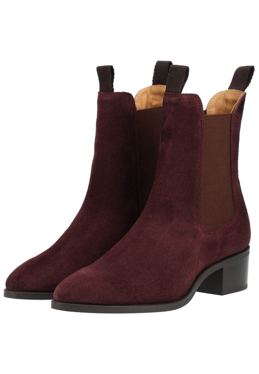 GANT Stiefelette Nubukleder/Textil Wine