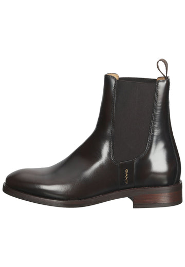 Stiefeletten GANT Stiefelette Glattleder Dunkelbraun