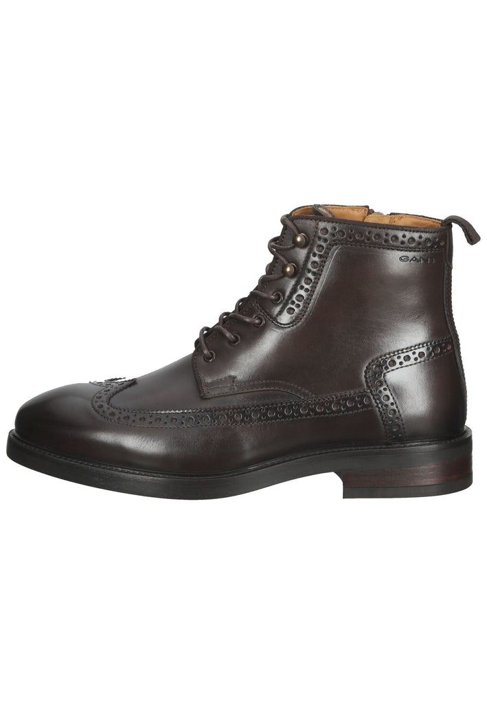 Stiefeletten GANT Stiefelette Glattleder Dunkelbraun