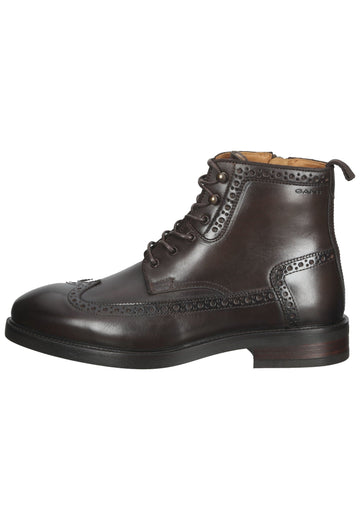 Stiefeletten GANT Stiefelette Glattleder Dunkelbraun