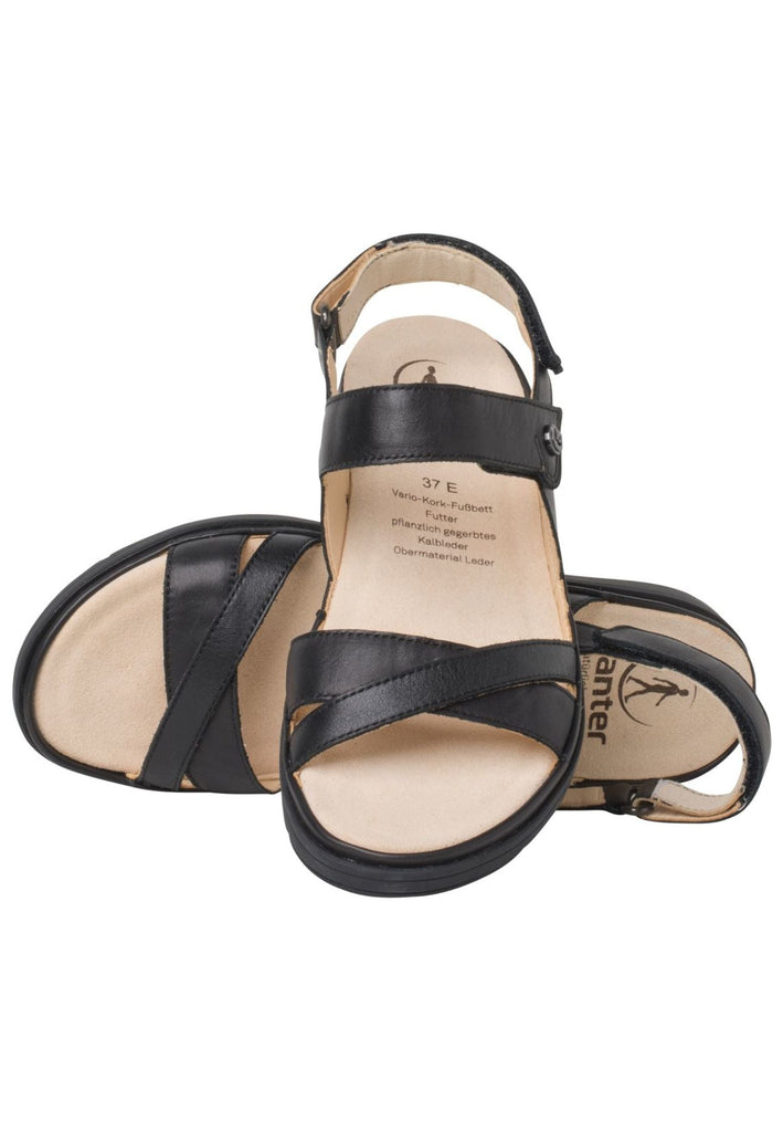 Ganter Sandalen Leder Schwarz