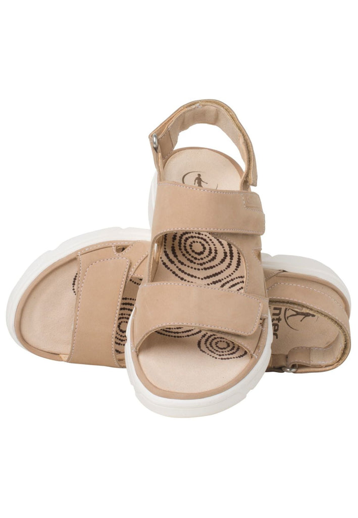 Ganter Sandalen Nubukleder Hellbraun