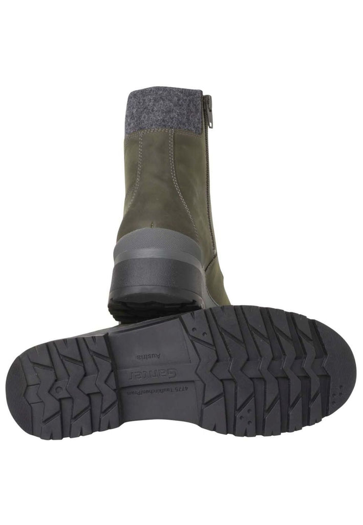 Ganter Stiefelette Leder/Textil Olive Warmfutter
